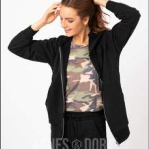 Agnes & Dora BNWT Black Zip Sweatshirt Hoodie L